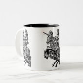 Mittelalterliche Ritter-Kaffee-Tasse Zweifarbige Tasse (Vorderseite Links)