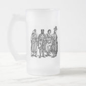 Mittelalterliche Ritter Mattglas Bierglas (Links)