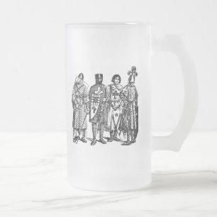 Mittelalterliche Ritter Mattglas Bierglas
