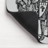 Mittelalterliche Ritter Mauspad (Ecke)