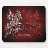 Mittelalterliche Ritter rot Mousepad (Vorne)