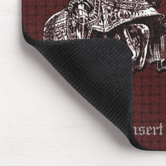Mittelalterliche Ritter Silber und Rote Maus Pad Mousepad (Ecke)