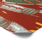 mittelalterliche Ritter und Einhorn nahtlos Muster Poster (Ecke)