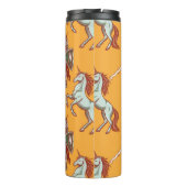 mittelalterliche Ritter und Einhorn nahtlos Muster Thermosbecher (Rückseite)