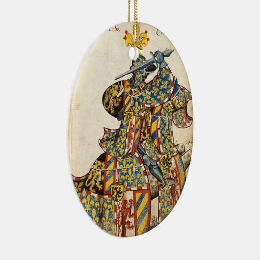 Mittelalterliche Ritter-Verzierung Keramikornament (Rechts)