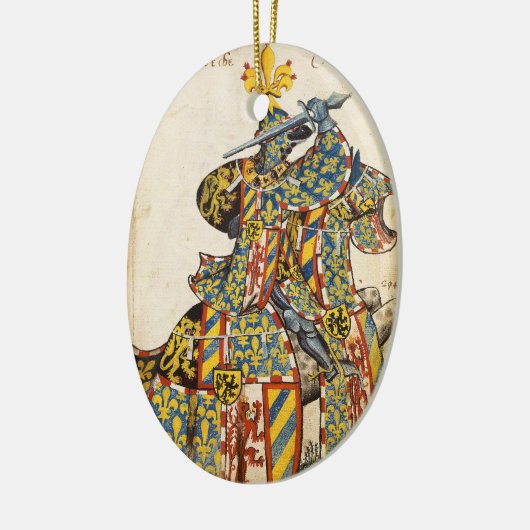 Mittelalterliche Ritter-Verzierung Keramikornament (Links)