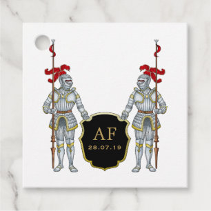 Mittelalterliche Ritterburg Monogram Geschenkanhänger