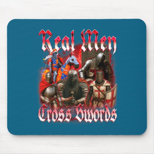 Mittelalterliche Ritterrüstung Meme Renaissance Ec Mousepad (Vorne)