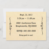 Mittelalterliche Rolle Einladung (Rückseite)