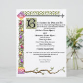 Mittelalterliche Rolle-Hochzeits-Einladung Einladung (Stehend Vorderseite)