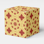 Mittelalterliche romanische Rosa Gelbe Rosette Blu Geschenkschachtel (Vorderseite)