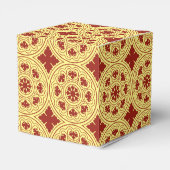Mittelalterliche romanische Rosa Gelbe Rosette Blu Geschenkschachtel (Rückseite)