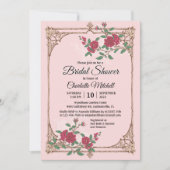 Mittelalterliche Romantik mit Brautparty aus Holz Einladung (Vorderseite)