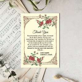 Mittelalterliche romantische Hochzeit Dankeschön K RSVP Karte