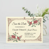 Mittelalterliche romantische Hochzeit Sichern Sie  Save The Date (Stehend Vorderseite)