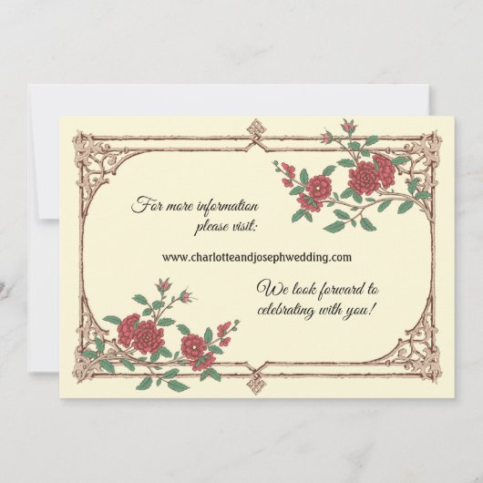 Mittelalterliche romantische Hochzeit Sichern Sie Save The Date (Rückseite)