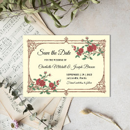 Mittelalterliche romantische Hochzeit Sichern Sie  Save The Date