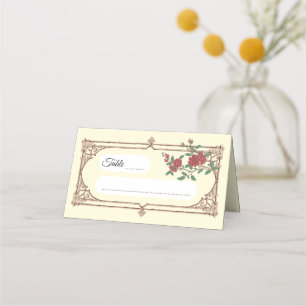 Mittelalterliche romantische Hochzeitstorte Platzk Platzkarte