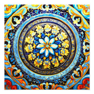 Mittelalterliche römisch-italienische Majolika Fotodruck