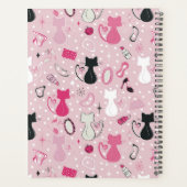 Mittelalterliche rosafarbene Herzkatzen Planer (Rückseite)