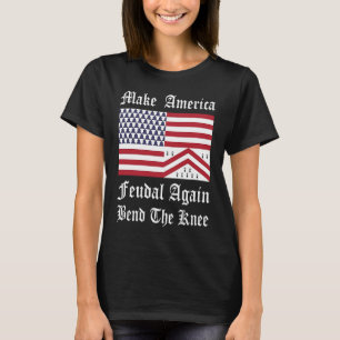 Mittelalterliche Rot-Weiß-Blau-Heraldik-Amerikafla T-Shirt