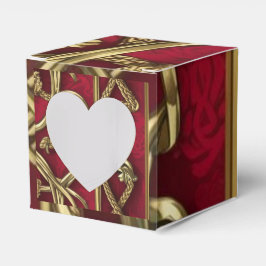 mittelalterliche rote und rote geschenkschachtel