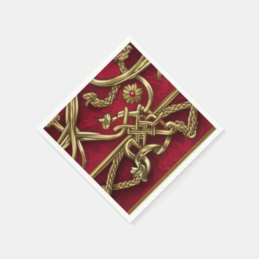 mittelalterliche rote und rote serviette (Ecke)