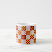 Mittelalterliche Rotgelbe Magische Fantasie Herald Espressotasse (Vorderseite)