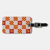 Mittelalterliche Rotgelbe Magische Fantasie Herald Gepäckanhänger (Vorderseite horizontal)