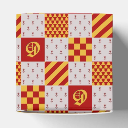 Mittelalterliche Rotgelbe Magische Fantasie Herald Geschenkschachtel (Oben)