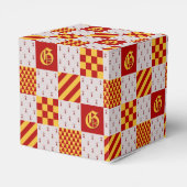 Mittelalterliche Rotgelbe Magische Fantasie Herald Geschenkschachtel (Rückseite)