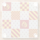 Mittelalterliche Rotgelbe Magische Fantasie Herald Glasuntersetzer (Rückseite)