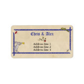 Mittelalterliche Rücksendeadressen-Aufkleber Adressaufkleber (Vorne)