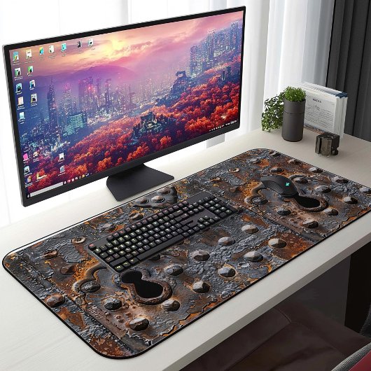 Mittelalterliche Rustikale Papiertüte Schreibtischunterlage