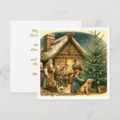Mittelalterliche rustikale Weihnachtskarte (Vorne/Hinten)