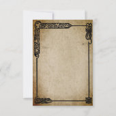 Mittelalterliche Save the Date Braut (Rückseite)