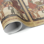 Mittelalterliche Schachpartie Geschenkpapier (Rolleneckpunkt)