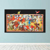 Mittelalterliche Schlacht einzigartige Manuskripte Leinwanddruck (Insitu (Holzboden))