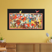 Mittelalterliche Schlacht einzigartige Manuskripte Leinwanddruck (Insitu (Wohnzimmer))