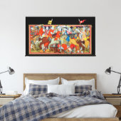 Mittelalterliche Schlacht einzigartige Manuskripte Leinwanddruck (Insitu (Schlafzimmer))