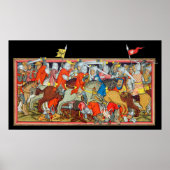 Mittelalterliche Schlacht einzigartige Manuskripte Poster (Vorne)