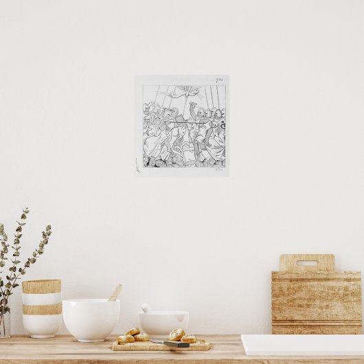 Mittelalterliche Schlacht Poster (Küche)