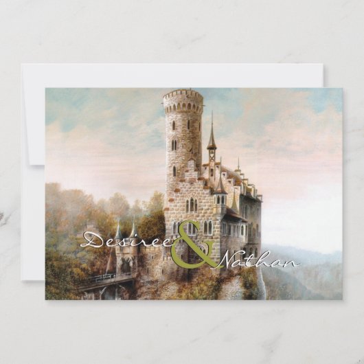 Mittelalterliche Schloss-Hochzeits-Einladung Einladung (Vorderseite)