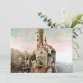 Mittelalterliche Schloss-Hochzeits-Einladung Einladung (Stehend Vorderseite)
