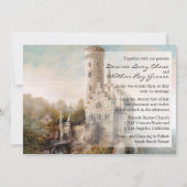Mittelalterliche Schloss-Hochzeits-Einladung Einladung (Rückseite)
