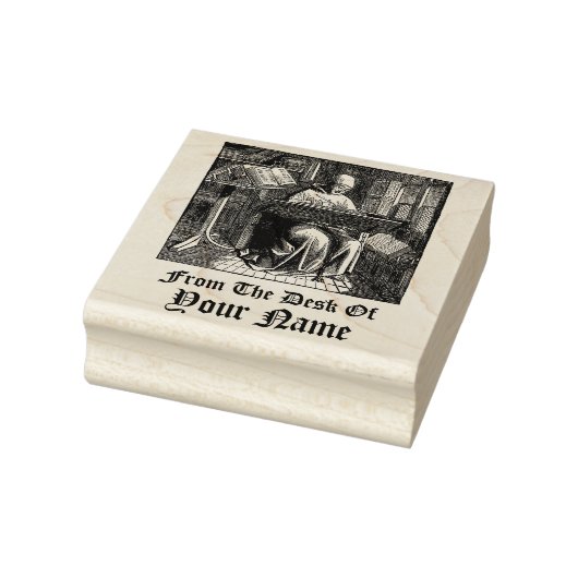 Mittelalterliche Schriptorium Monk Template Gummi Gummistempel (Stempel)