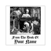 Mittelalterliche Schriptorium Monk Template Gummi Gummistempel (Prägung)