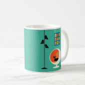 Mittelalterliche schwarze Katze mit Mini-Oblongs Kaffeetasse (VorderseiteRechts)