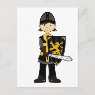 Mittelalterliche Schwarze Nacht Postkarte