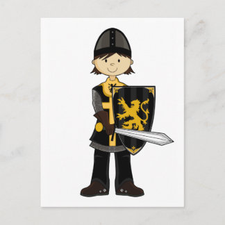 Mittelalterliche Schwarze Nacht Postkarte